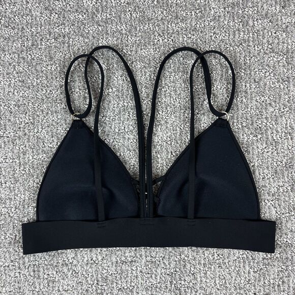 PINK Victorias Secret Bralette Womens Small Bonded Pullover Everyday Black Gold - Picture 2 of 9